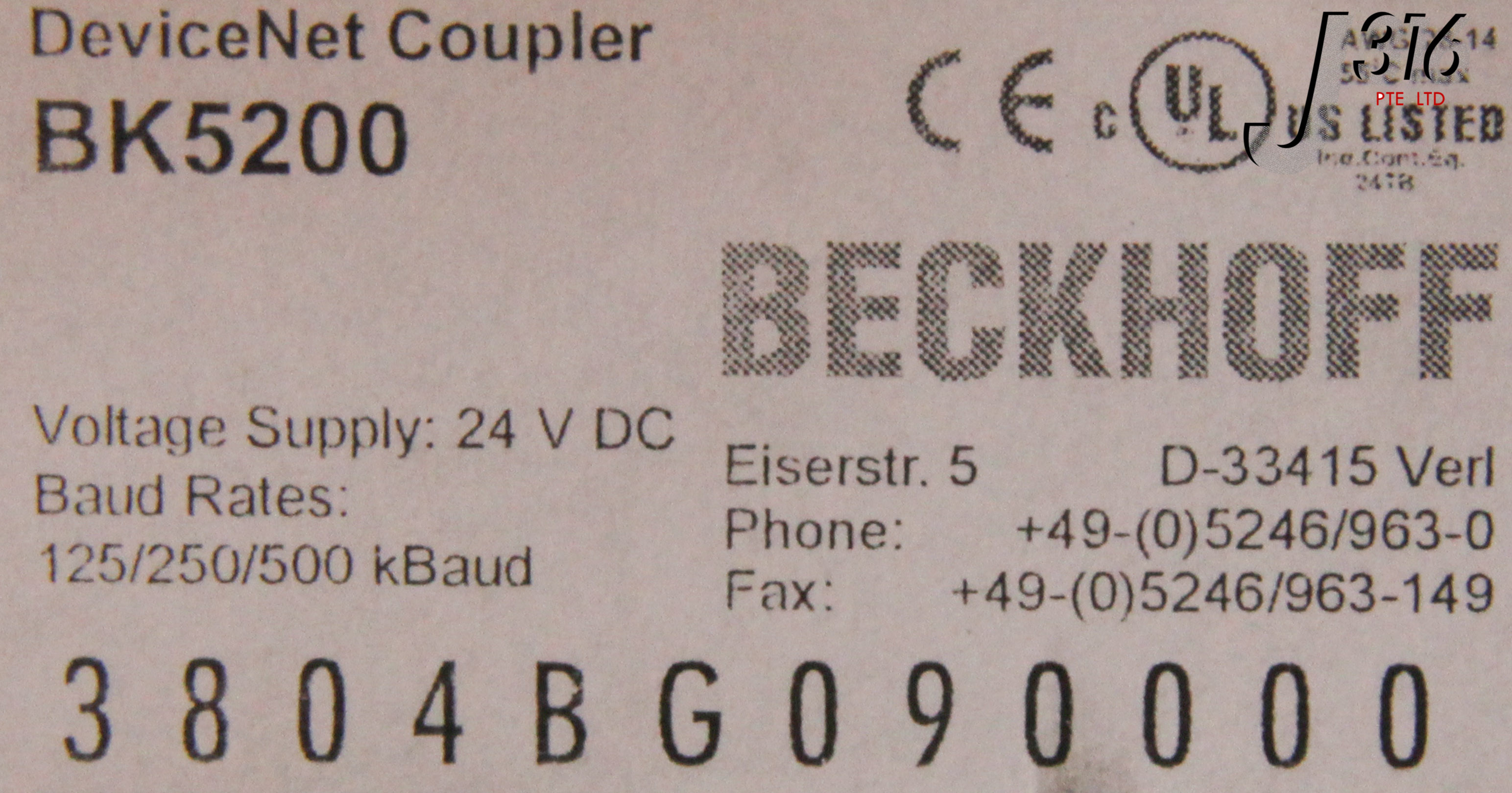 8506 BECKHOFF DEVICENET BUS COUPLER BK5200 | eBay